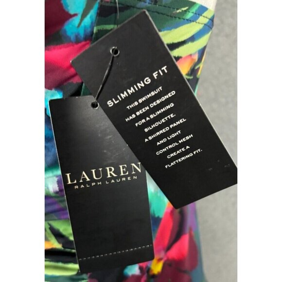 Ralph Lauren JUNGLE PARADISE High-Neck Halter Tankini Swim Top Floral US 6 NWT's - Picture 8 of 8